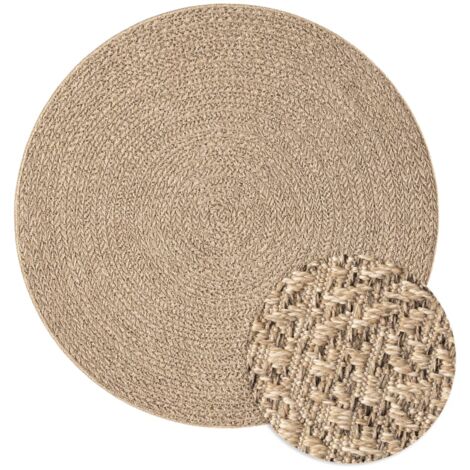 Tapis 160cm aspect jute intérieur et extérieur