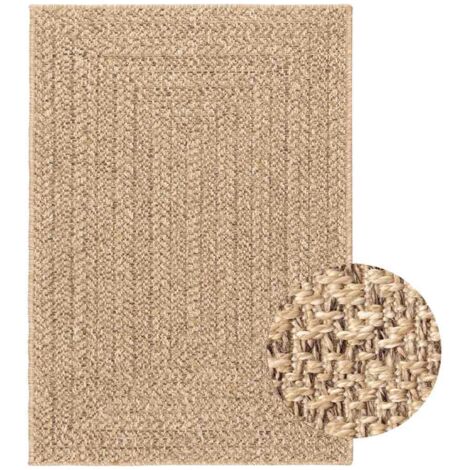 Tapis 160x230 cm aspect jute Intérieur et extérieur  Tapis pour Entrée, Chambre, Balcon, Jardin BZTE790518