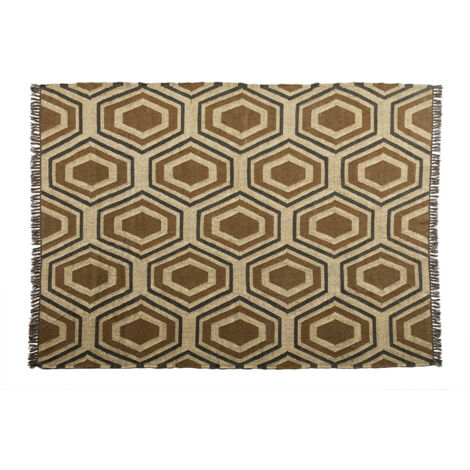Tapis 200x1x250 Jute/Laine Multicolore