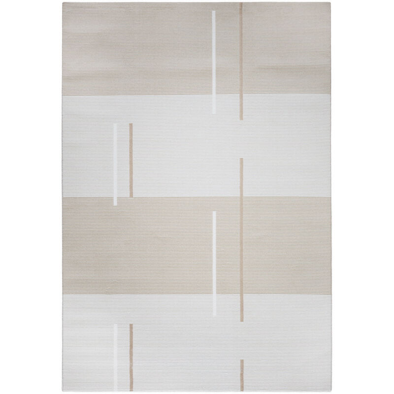 Privatefloor - Grand Tapis Design Contemporain et Moderne - Beige (290x200 cm) - Fune Beige