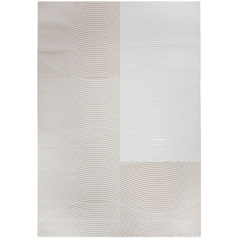 Privatefloor - Grand Tapis Design Contemporain et Moderne - Beige (290x200 cm) - Kirui Beige