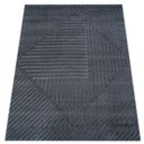 Tapis 3D moderne en gris foncé à motif frappant en antracite 160x230 cm