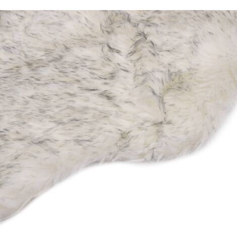 Tapis 60 x 90 cm Peau de mouton synthétique Mélange de gris CFW15945