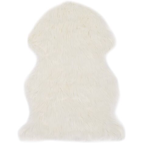 Tapis 60 x 90 cm Tapis de salon | Tapis d'entrée Peau de mouton synthétique Blanc 35135 - Blanc