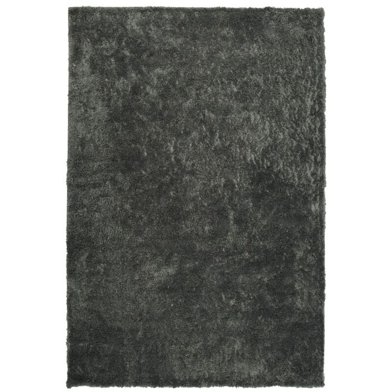 Beliani - Tapis Épais 200 x 300 cm en Tissu Coton Gris Foncé Doux au Toucher pour Chambre et Salon Moderne