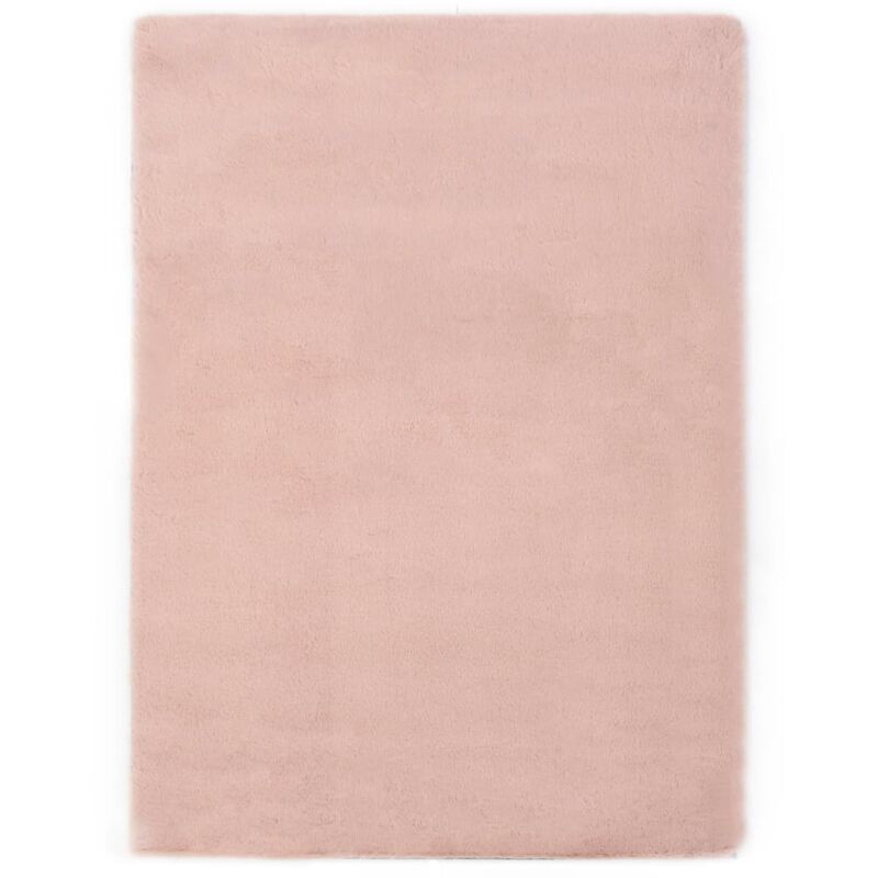 Vidaxl - Tapis 160x230 cm Fausse fourrure de lapin Vieux rose