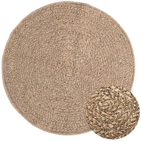 Tapis 90 cm Tapis de salon  Tapis d'entrée aspect jute intérieur et extérieur 22789