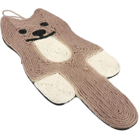 Tapis à Gratter Chat Sisal Suspendu Forme Chat Intérieur Multifonctionnel