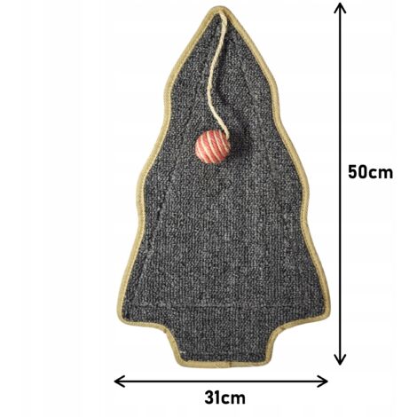 Tapis à gratter CHRISTMAS TREE avec boule pour lit pour chat 50 cm