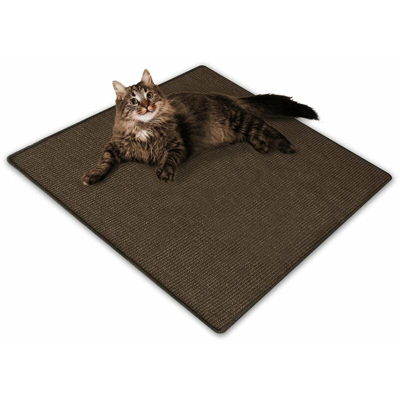 Tapis à griffer pour Chat Sisal 100 x 100 cm Marron foncé