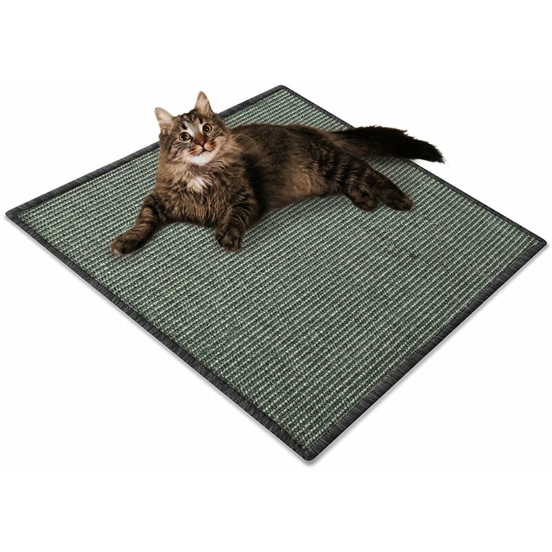 Tapis à griffer pour Chat Sisal Gris 100 x 100 cm