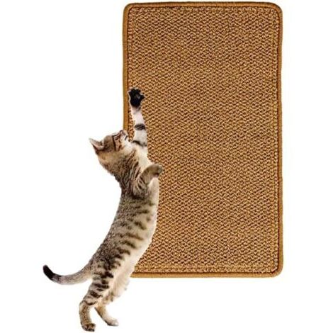 Tapis à Gratter Horizontal, Tapis Griffoir pour Chat, Grattoir Chat, Empêchez Votre Chat de Gratter Votre Canapé et Autres Meubles, Adapté Aux Canapés, Portes, Lits, Tables, Murs, 30 x 60cm