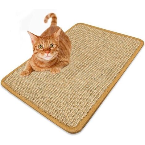 Tapis à gratter pour chat, tapis rectangulaire en sisal, adapté aux chats, jouet de soins pratique antidérapant 30x40cm