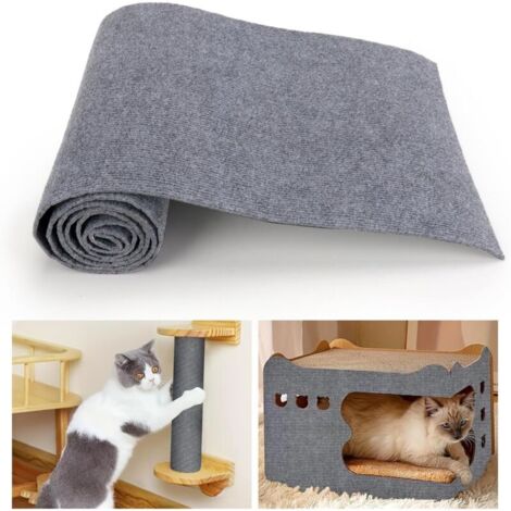 Tapis À Griffer Pour Chat, 40 X 200 Cm, Découpable Et Autocollant, Protège Vos Meubles, Canapés, Sols Et Murs Des Griffures, Antidérapant Et Durable.