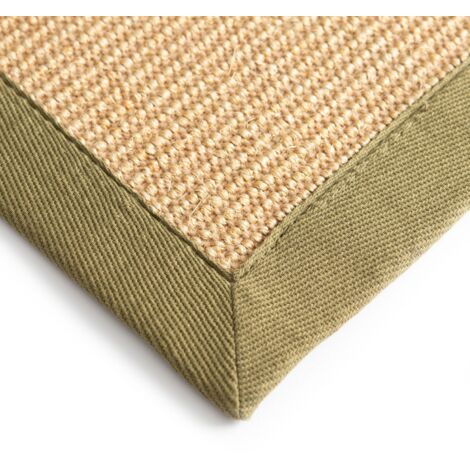 Tapis à griffer pour Chat Sisal Amazonas Crème Bordure: taupe / pistache 40 x 60 cm