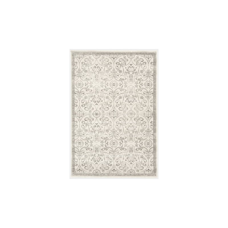 Décoweb - Tapis à motif floral oriental - Arabesque - Écru - 120 x 170 cm