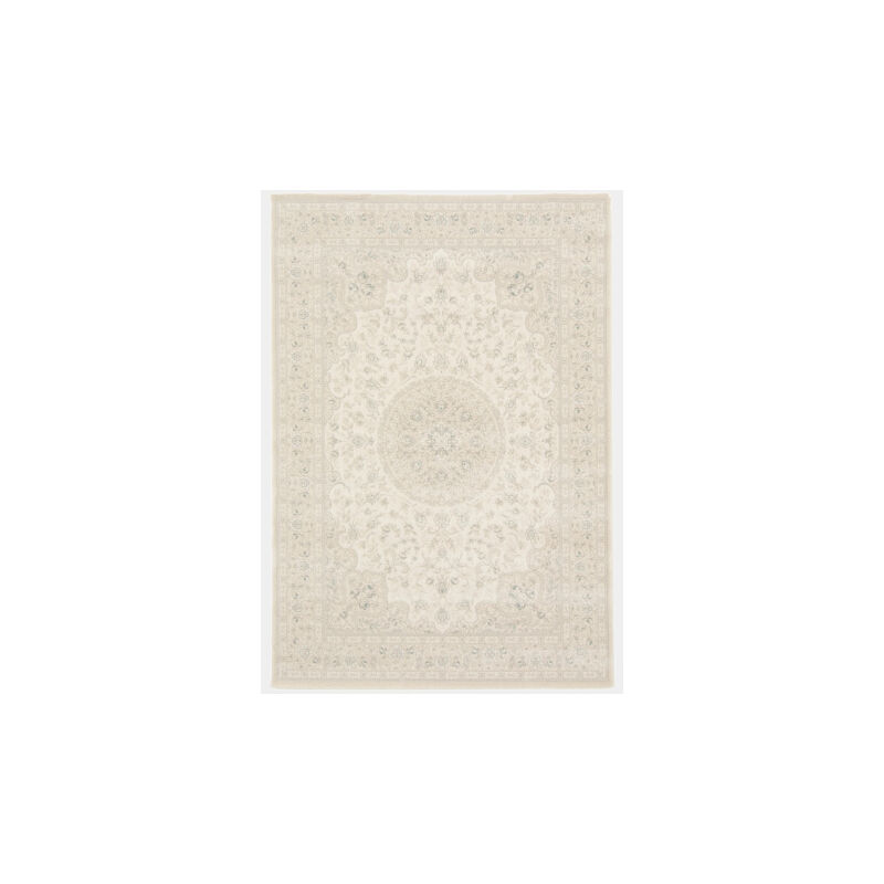 Décoweb - Tapis à motif floral oriental - Médina - Écru - 160 x 230 cm