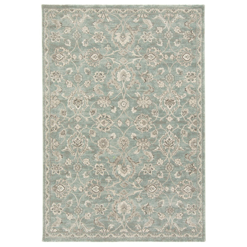 Tapis à motif floral oriental - Nora - Bleu - 160 x 230 cm