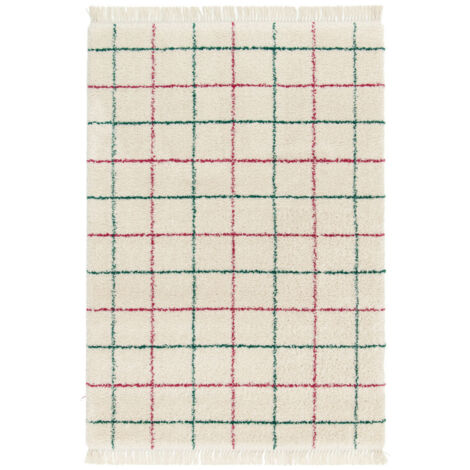 Tapis à motif quadrillage coloré - 160x230cm - Moka