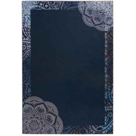 Tapis à Motifs Vintage "Medley" Bleu 130 x 190 cm