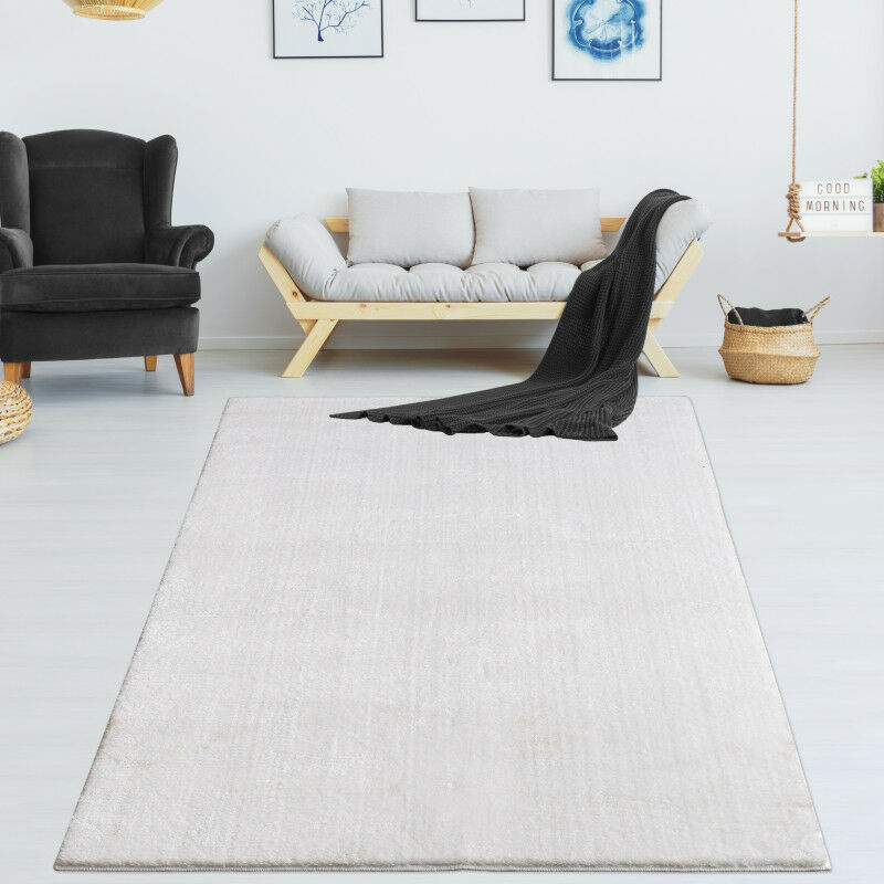 Univers D � Cor - Tapis à poil court 100 x 100 cm - Blanc - Blanc