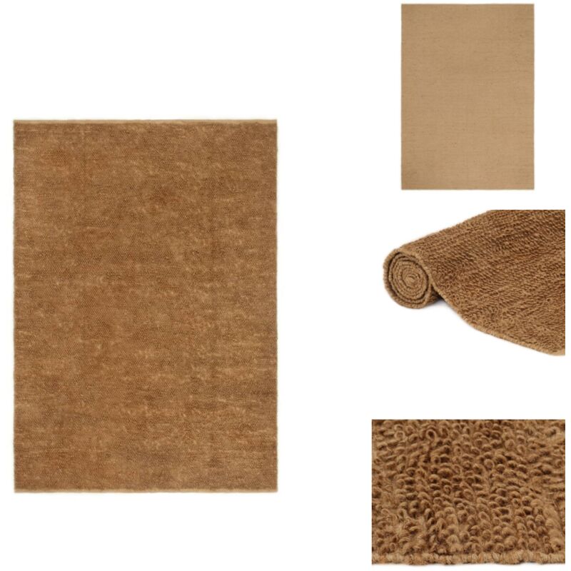 Vidaxl - Tapis à poils bouclés fait à la main 80x160 cm Jute et coton - Tapis Moelleux - Tapis Jute - Tapis Artisanal - Tapis Salon - Tapis Chambre