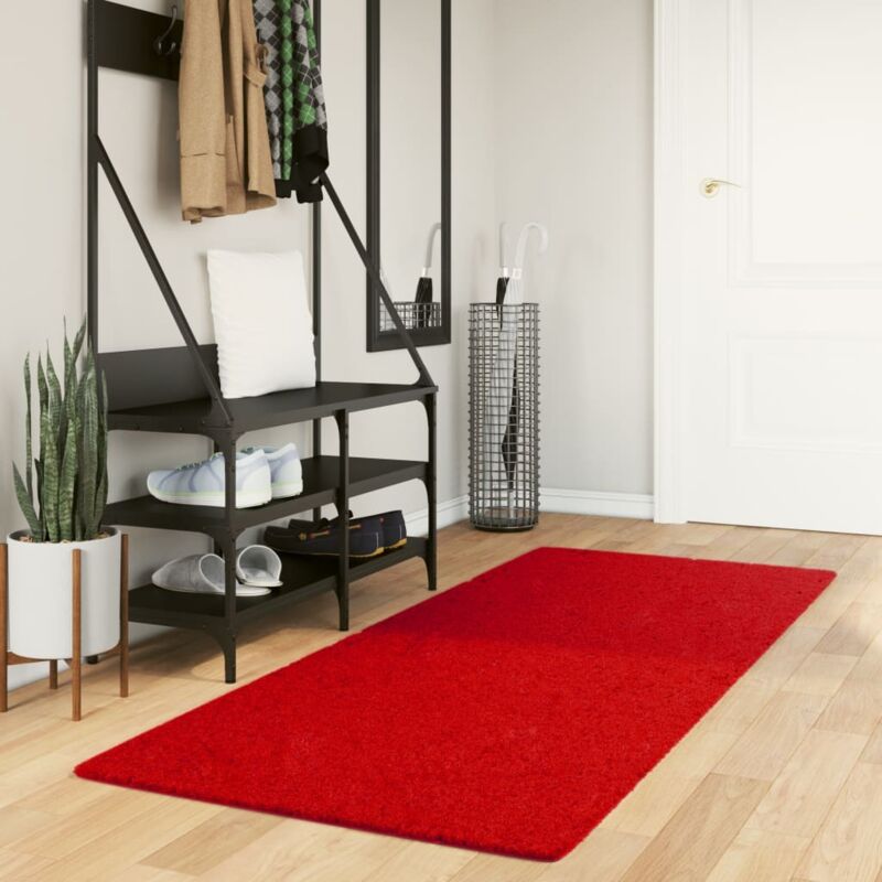 Vidaxl - Tapis huarte à poils courts doux et lavable rouge 80x200 cm