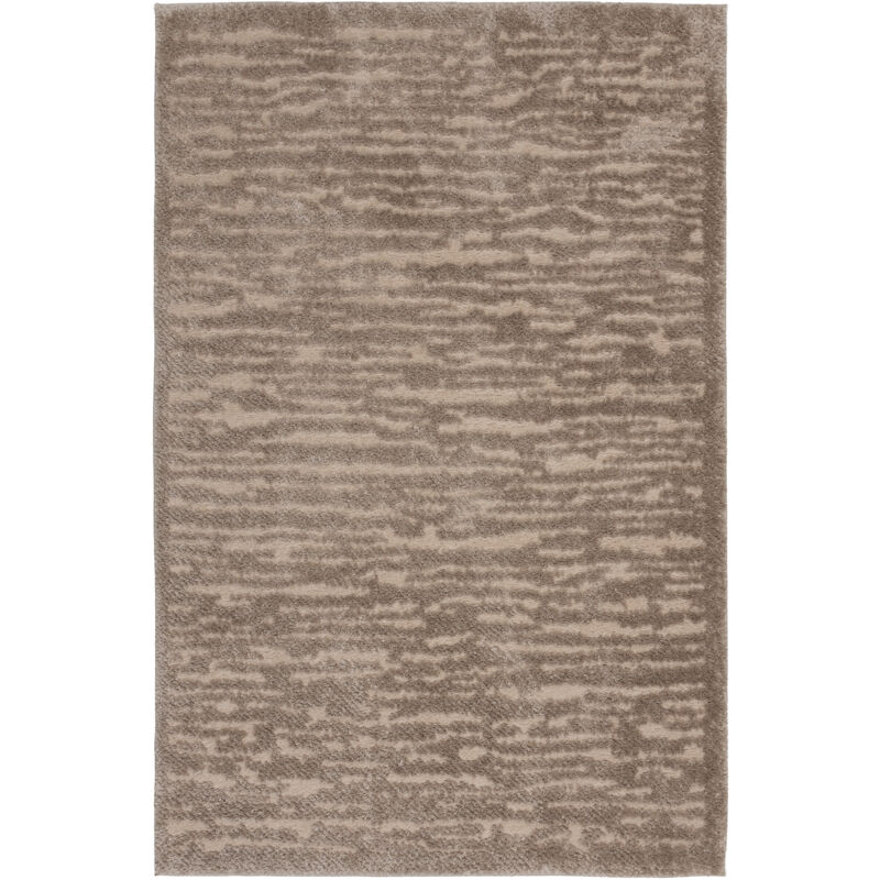 Tesso Living - Tapis a poils long - effet 3D - Beige - 80cm x 150cm