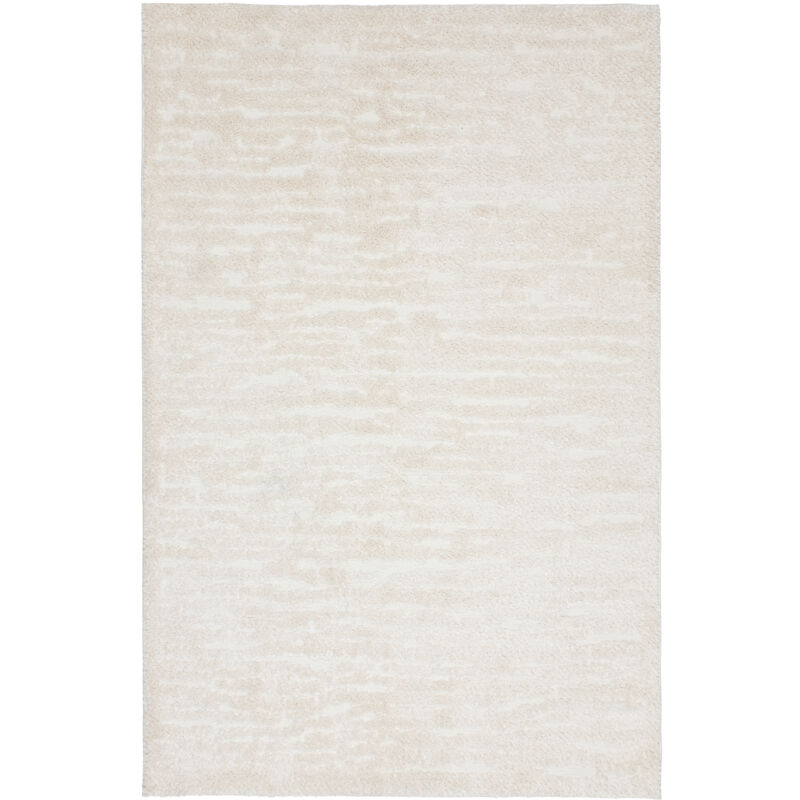 Tesso Living - Tapis a poils long - effet 3D - Blanc - 80cm x 150cm