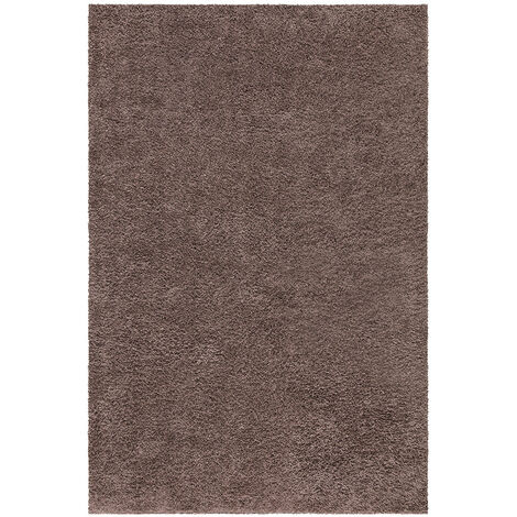 Tapis à Poils Longs doux SOFTY, Tapis de Salon, Chambre, Couloir (Marron Mocca - 100x200cm)