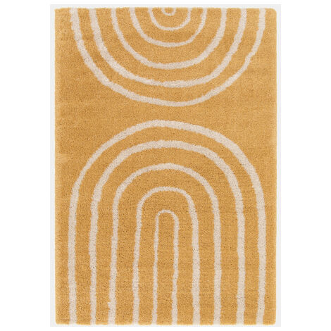 Tapis à poils longs - Rainbow - Jaune - 120 x 170 cm
