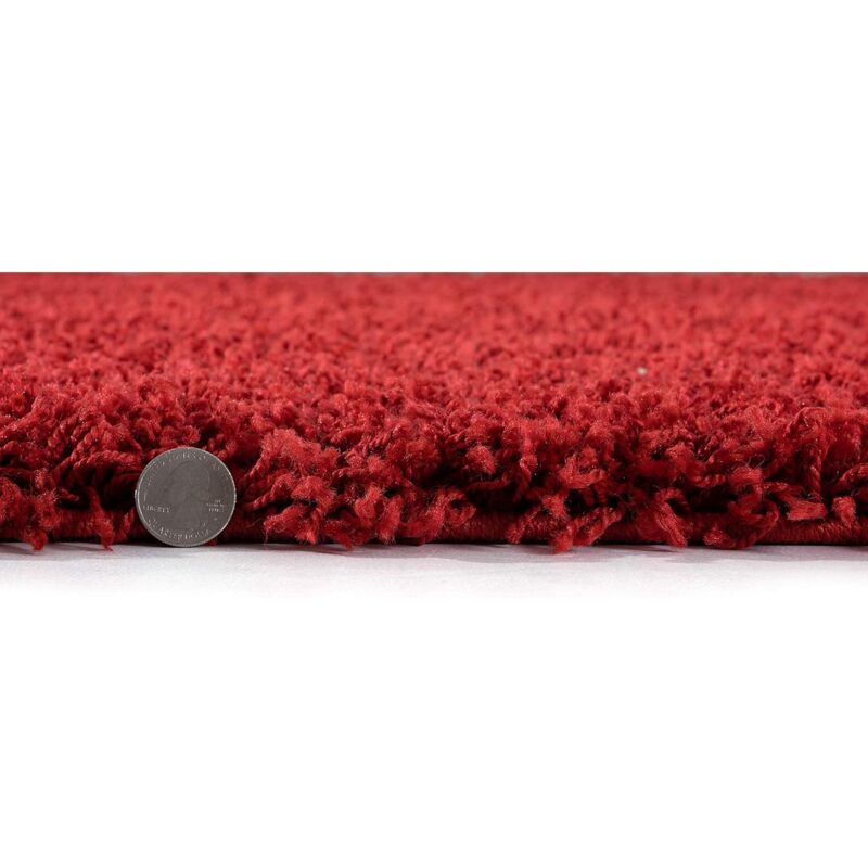 Tapis à poils longs Tapis de salon - rouge, poils longs, poils longs, tapis, moderne, taille: 120 x 170 cm