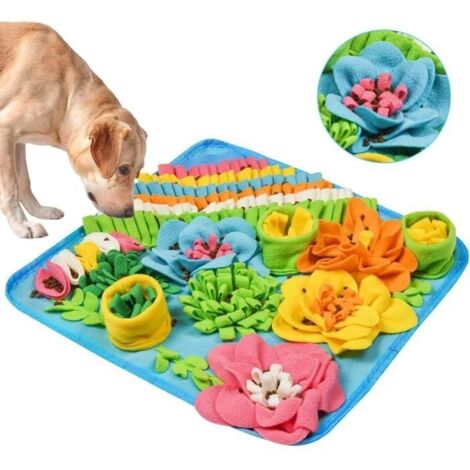 Tapis à renifler pour Chien, 39 x 39CM Tapis de Fouille Alimentation Lente, Tapis Reniflant Lavable en Machine Pliable Lapin, Chat