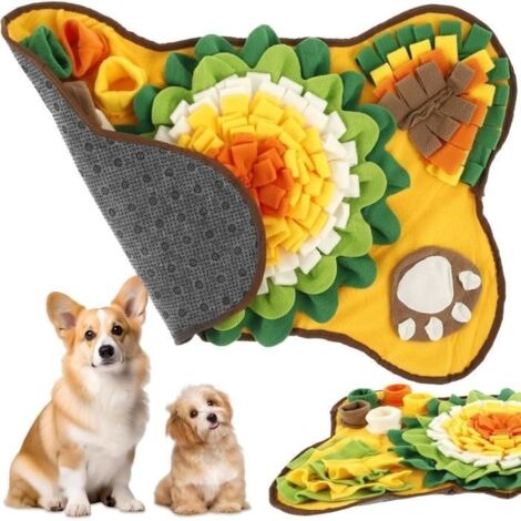 Tapis à Renifler pour Chien Educateur 64x43cm Tapis de Fouille pour Entraînement et Alimentation Jouet Intelligent Adapté Chien