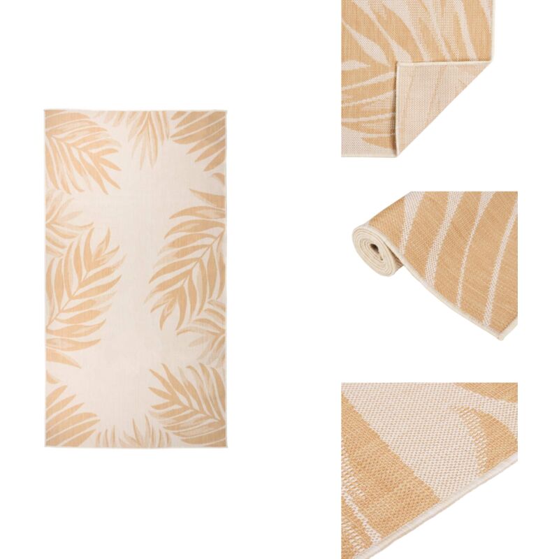Vidaxl - Tapis à tissage plat d'extérieur 80x150 cm Motif de feuille - Tapis Exterieur - Tapis De Jardin - Tapis Résistant Aux Uv - Tapis