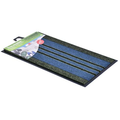 Tapis absorbant 2-en-1 extérieur et intérieur  Tapis protection de sol anti-poussière anti-saletés  Liseré Vert