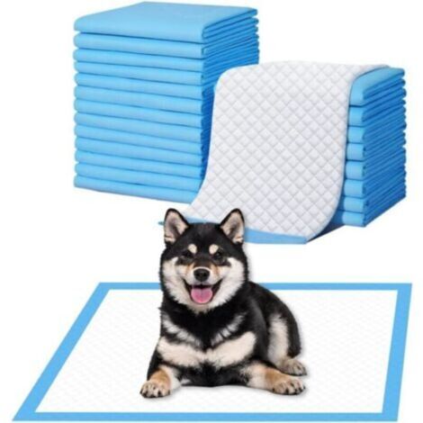 Tapis Absorbant Chien, 33 × 45 cm Alaise Jetable Alèse Pipi Propreté Educateur Chien Animaux, Aleze Impermeable, Pee Pad Apprentissage la Propreté Anti-Fuite Résistante, 100 pièces