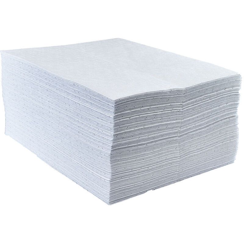 Portwest - Oil Only Absorbent Mats 200 Pack Blanc - Blanc
