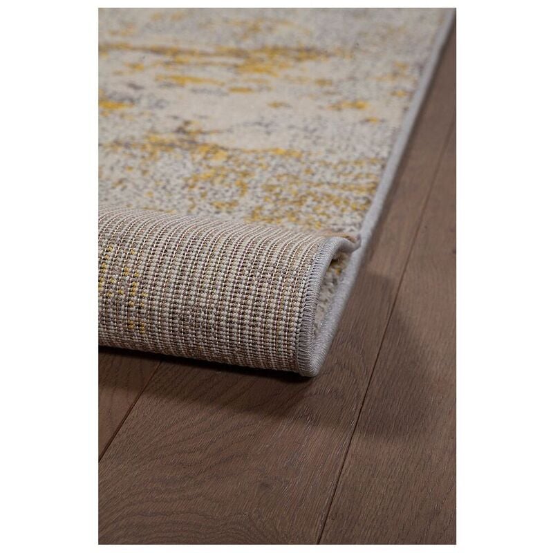 Tapis abstrait à poils tas moderne Pastel Jaune 120x170