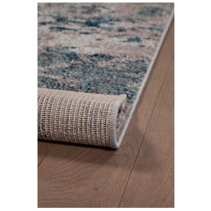 Tapis abstrait à poils tas moderne Pastel Bleu 200x290