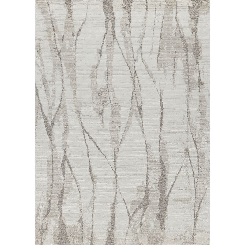 Toutapis - Tapis salon chambre abstrait crème beige monaco 63 doux et moelleux 160x230