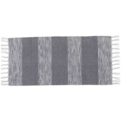 Tapis ambre coton/autres fibres 45x90 cm - gris - Tendance
