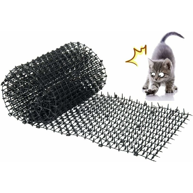 Aougo - Tapis Anti-Chat avec Epine Grille Jardin Anti Chiens, Chats Animaux de Compagnie 200 x 30 cm