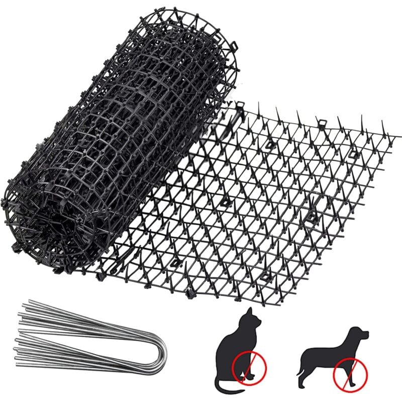 Bluedeer - Tapis Anti-Chat avec Pointes Chien Chat Scat Spike Mat Grille Tapis Anti-Chiens De Dissuasion Pointes Répulsif Dissuasif avec 8 Piquets en