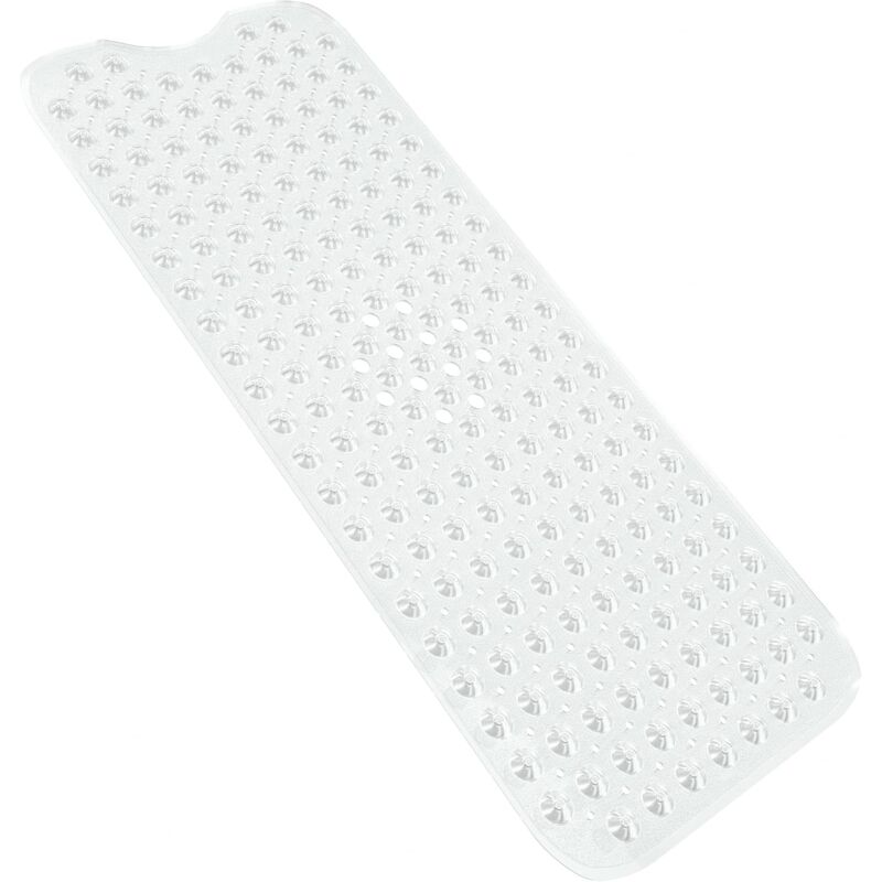 Tapis Anti Derapant Baignoire Enfant Douche 100 40CM Antidérapante de Bain Extra Long, Apis Bain Antidérapant avec Ventouse Blanc Lavable en Machine.