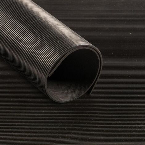Tapis anti fatigue noir 3mm 300mm 10m