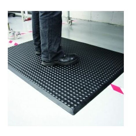 Tapis anti fatigue RS PRO, 1.2m x 900mm x 16mm en Caoutchouc, anti-dérapant ( Prix pour 1 )