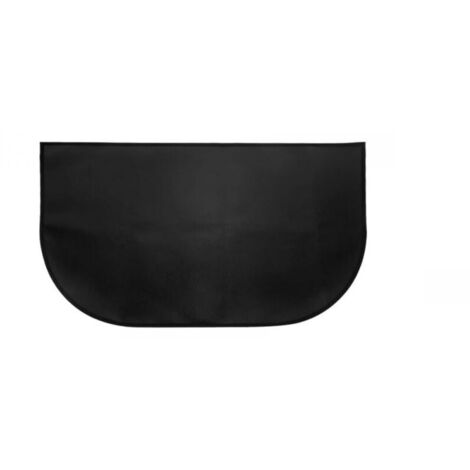 Tapis Anti Feu - Tapis De Protection Pour Cheminée Poêle Barbecue - Demi-Rond Noir - 102 x 50 cm