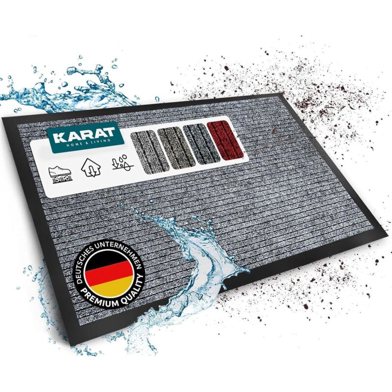 Tapis de Porte Paillasson d'entrée Dura Gris anthracite 66 x 185 cm