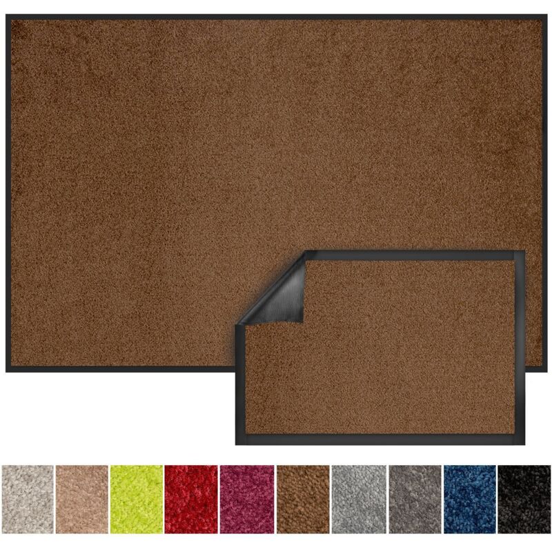 Karat - Tapis de Porte Paillasson d'entrée Performa, Marron, 200 x 200 cm